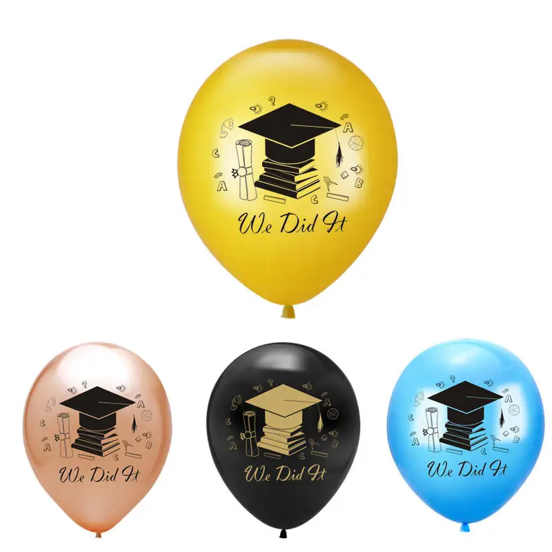 Graduation season latex balloons Congratulations on decorating the graduation party