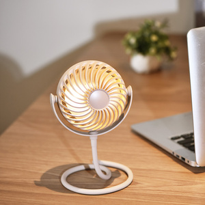 Ventilateurs de bureau portables, mini, personnalisables, pliables, à fixation sur tête ou à suspendre, avec bras flexibles USB - Product Image 3