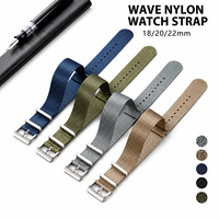 Bracelet de montre en nylon premium 18mm 20mm 22mm 24mm respirant à passage unique avec boucle métallique personnalisable OEM