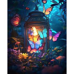 Kit de pintura de bosque de noche estrellada famosa <span class=keywords><strong>Van</strong></span> <span class=keywords><strong>Gogh</strong></span> con estampado de diamantes 5D DIY arte de pared moderno respetuoso con el medio ambiente - Product Image 2