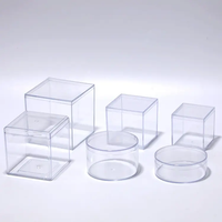 Boîte à bonbons en acrylique, boîte de présentation en acrylique avec couvercle, modèle en plexiglas transparent personnalisé, cadeau d'affaires carré, boule en plastique transparente
