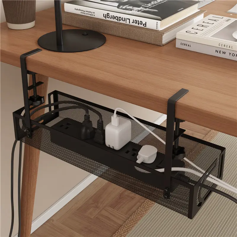 Wire Management Cord Organizer Metal Mesh Cable Management Under Desk Cable Management Tray