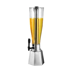 Beer Tower Dispenser 3L Beer Tower With Ice Tube Beer Dispenser With Led Lights Drink Dispensers For Bar