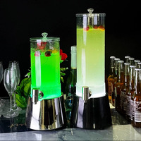 Distributeur de bière isotherme en acier inoxydable 3L avec tube réfrigérant et éclairage LED pour bars, discothèques, KTV, fêtes et restaurants