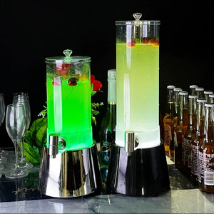 Bar Nightclubs KTV Party Restaurant <b>LED</b> Light Tower Beer Serving Pitcher Cool Beer <b>Tube</b> Dispenser Stainless Halloween Christmas - Product Image 2