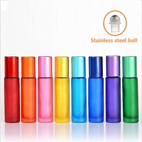 Botol Parfum Kaca Silinder Mewah 5ml dengan Tutup Bola Bergulir