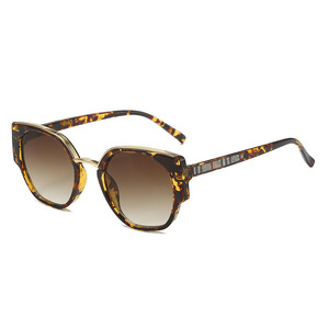 Lunettes de soleil dégradées noir-violet, lunettes de soleil polygonales pour femmes, UV400, lunettes de mode, style streetwear - Product Image 5