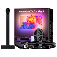Rétroéclairage TV intelligent RGB Dream Color Immersion avec capteur d'application sans fil DC12V 5050, capture de couleur de l'écran TV, synchronisation, télécommande intelligente