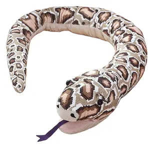 Manufacturers direct sales simulation python doll hand doll children's plush toys soft snake props a hair