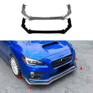 Subaru WRX STI Front Bumper Lip 2015-2021 Piano Black Carbon Fiber Texture ABS Spoiler Upgrade Part - Product Image 1