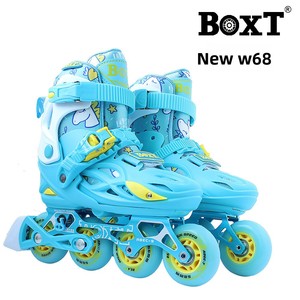 Patins à roulettes professionnels Post BOXT W50W68 unisexes pour hommes, femmes et enfants, roues réglables à verrouillage, dessus en toile, semelle extérieure en plastique - Product Image 1