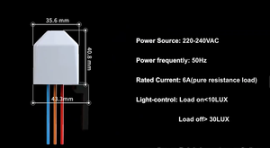PDLUX PD-P09 capteur de lumière extérieur fourni en usine contrôle de lumière photoélectrique IP65 pour les capteurs optiques de l'aube et du crépuscule - Product Image 5