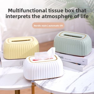 Plastic Modern Minimalist Waterproof Light-Luxury Multifunctional Multipurpose Storage Box for Living Room Tissue Box - Product Image 2