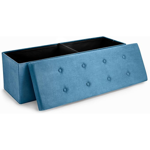 109*38*38cm Faux Suede <strong>Large</strong> Foldable Portable Homeuse Livingroom Furniture Inner Divider <strong>Pouffe</strong> Storage Stool Bench Ottoman - Product Image 1