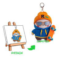 Pendentif en peluche super doux personnalisé ODM avec fonction doudou, design unisexe