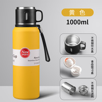 Bouteille d'eau isotherme en acier inoxydable 30oz noire pour la randonnée, la gym, le travail, les voyages, l'école et la voiture – Vente en gros, personnalisable