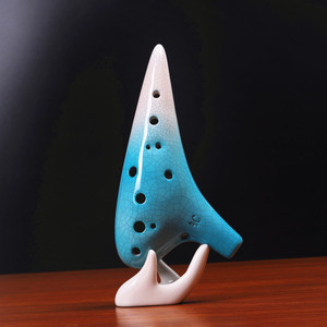 Ocarina en porcelaine craquelée 12 trous, tonalité Alto C AC, instrument de musique portable, cadeau pour étudiants en musique - Product Image 5