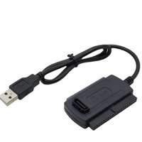 Cable Adaptador USB 2.0 3 en 1 SATA/PATA/IDE de 2.5/3.5 Pulgadas para Unidades de Estado Sólido, 0.2m, Plástico, para Computadoras