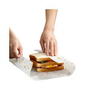 Papier Kraft Personnalisé 80g Qualité Alimentaire Anti-Graisse PE A4 pour Emballage de Burgers, Pizzas, Sucettes, Sandwichs Personnalisés Double - Product Image 2