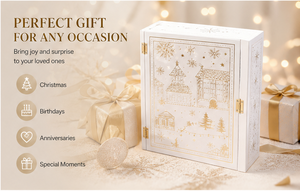 Custom White 18 Days Advent Calendar <b>Box</b> with Drawers Rigid Cardboard <b>Christmas</b> Blind <b>Box</b> Mystery Packaging Gift Wholesale - Product Image 2
