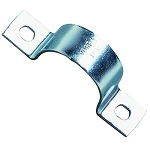 Staffa per Tubi in Ferro Malleabile Zincato Resistente 20mm TAS0170 per Collegamento Tubi Chimici in PVC da 1/2" 352 VORPA Made in Italy - Product Image 1