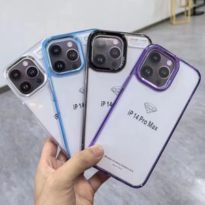 Cadre d'objectif en acrylique transparent épaissi 2,0 MM, couleur de bordure de la quincaillerie, peut être collé, bricolage, coque de téléphone portable pour <span class=keywords><strong>Iphone</strong></span> 15pro <span class=keywords><strong>14max</strong></span> 13 - Product Image 1