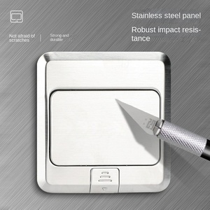 Phong cách Mỹ <span class=keywords><strong>pop</strong></span>-<span class=keywords><strong>up</strong></span> Hidden tầng ổ cắm chữ thập thép không gỉ mặt đất cắm ổ cắm điện - Product Image 3