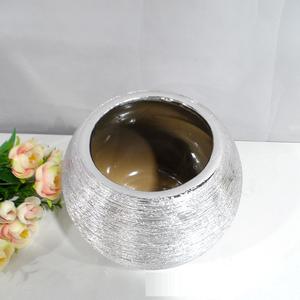 लक्जरी नॉर्डिक विंटेज सजावट गेंद के आकार दौर बड़ा सोने सिरेमिक टेबलटॉप फूल फूलदान - Product Image 3