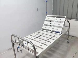 Cama de Enfermería de una sola función médica MKR Cama de hospital manual de metal con una sola manivela Cama médica para pacientes - Product Image 3