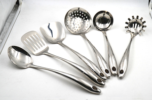 Ensemble d'ustensiles de cuisine en acier inoxydable Home <span class=keywords><strong>Hero</strong></span> pour la cuisine - Spatule multifonction, serveur à spaghetti, cuillère égouttoir, louche - Product Image 4