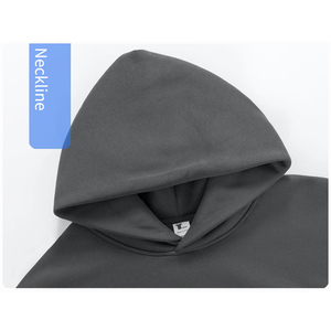 500 GSM Berber Fleece 65.2% Cotton 34.8% <b>Polyester</b> Plain Pullover Hoodies Unisex Custom High Quality Streetwear <b>Hoodie</b> - Product Image 5
