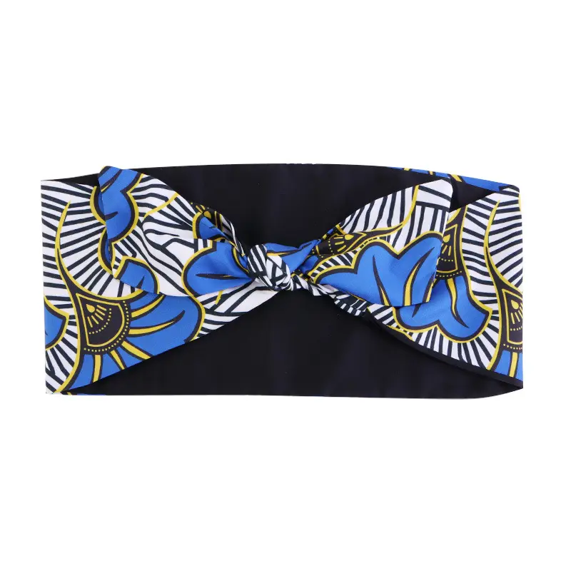 Wholesale Knotted Style African Pattern Print Headband for Women Salon Ladies Hair Accessories Make Up Hair Wrap Headbands