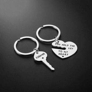 Cadeau de la Saint-Valentin : Porte-clés Cœur en Acier Inoxydable pour Couple, Motif Puzzle Cœur, Vente en Gros - Tu as la Clé de Mon Cœur - Product Image 3