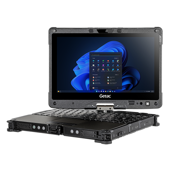 Getac V110 Dual-Mode Tablet and Laptop Engineered for Excellence with Intel I5 Processor English Keyboard New Status