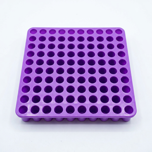 Support pour tubes à essai en plastique à 100 alvéoles, plateau de rangement pour fournitures de laboratoire - Product Image 1