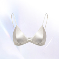Soutien-gorge d'usine sexy en soie pure de couleur unie de haute qualité soutien-gorge complet pour femmes en soie véritable soutien-gorge sexy sans couture