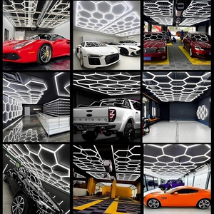 220V 110V <span class=keywords><strong>LED</strong></span> chi tiết ánh sáng tổ ong <span class=keywords><strong>LED</strong></span> nhà để xe ánh sáng hình lục giác cho phòng tập thể dục hội thảo tiệm hớt tóc cửa hàng làm đẹp chuyên dụng rửa xe khu vực - Product Image 3