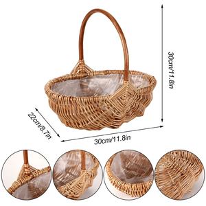 Cesta <span class=keywords><strong>de</strong></span> almacenamiento tejida <span class=keywords><strong>de</strong></span> ratán con revestimiento <span class=keywords><strong>de</strong></span> plástico y cesta <span class=keywords><strong>de</strong></span> almacenamiento tejida con asa para decoración <span class=keywords><strong>de</strong></span> jardín y hogar cesta <span class=keywords><strong>de</strong></span> flores - Product Image 6