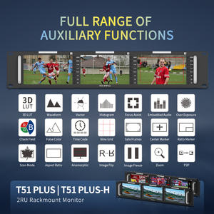 FEELWORLD T51 PLUS Moniteur à montage en rack de 5.5 <span class=keywords><strong>pouces</strong></span> Full HD 3G-SDI 4K HDMI Entrée AV Moniteur de diffusion Moniteur à montage en rack avec HDMI - Product Image 5