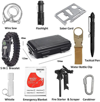 Équipement de survie en plein air, outil tactique, trousse de survie d'urgence pour hommes, femmes, familles, randonnée, camping, aventures