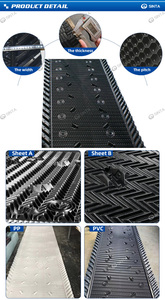 Ailettes de tour de refroidissement en feuille de PVC MX75 ML, type suspendu, XF75ID, remplissage de <span class=keywords><strong>film</strong></span> pour tour de refroidissement à flux croisé - Product Image 6