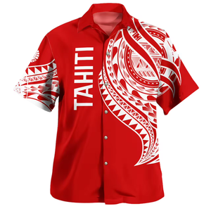 Chemise hawaïenne personnalisée style tatouages tribaux tahitiens, chemise boutonnée à manches courtes, produits en dropshipping, grandes tailles - Product Image 5