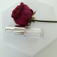 Flacon compte-gouttes de forme personnalisée unique avec couvercle sur mesure pour tube de gloss à lèvres, estampage à chaud, vente en gros en vrac