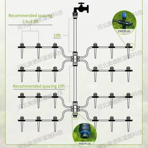 Kit d'irrigation goutte à goutte 59FT18M en PVC ABS noir flexible, système d'arrosage automatique pour plantes d'extérieur - Product Image 2