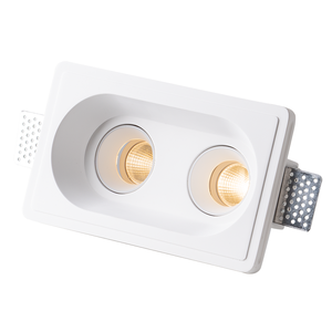 <span class=keywords><strong>Spot</strong></span> de <span class=keywords><strong>plafond</strong></span> Aisilan pour hôtel, éclairage COB anti-éblouissement, rond, carré, double, LED encastré sans cadre, en plâtre, pour downlight - Product Image 3
