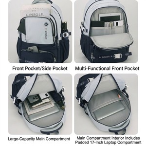 Professioneller 17,3-Zoll Business-Laptop-Rucksack Wasserdichter Reiserucksack Diebstahlsicherer Büro-Rucksack für Herren - Product Image 3