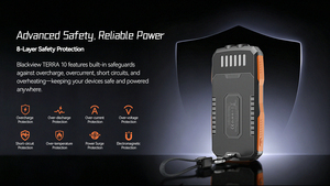 แบตเตอรี่สำรอง Blackview ความจุ 10000mAh ดีไซน์ทนทาน สำหรับ Blackview Terra 10 - Product Image 6