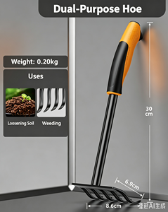 Ensemble d'outils de jardinage en acier spécial avec poignée en caoutchouc, mini pelles à main, kit de jardinage domestique pour la plantation de fleurs, la culture de légumes et le creusement - Product Image 3