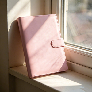 Pink Hardcover <b>Diary</b> Pu Cover Sewing Binding <b>A5</b> Size With Elastic Closure - Product Image 4