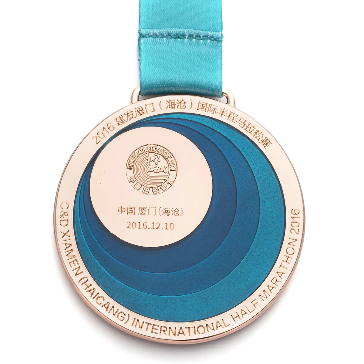 Médaille de sport de la technique moderne du temps de style doré en métal de conception spéciale personnalisée pas de commande minimum